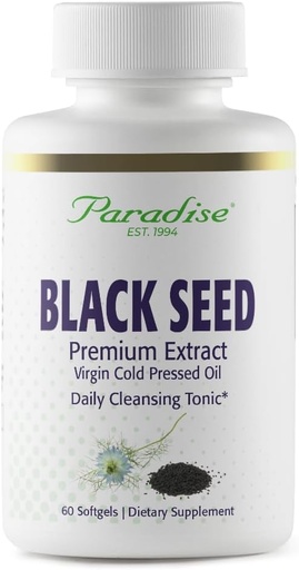 [BRSROAYCBYBBO3Y4] Paradise Black Seed Oil, Rich in Antioxidants, Immune Supporting, Super Potent, Ultra Pure, Vegan, Non GMO, Gluten Free, 60 Softgels
