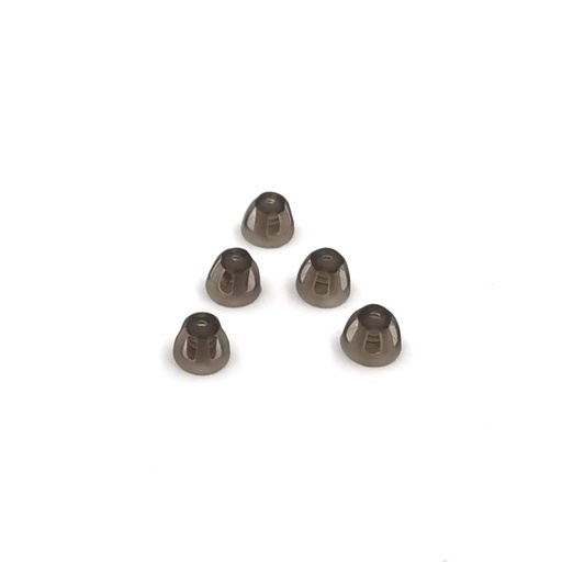 [BRSWYEA6CUGROHQ2] Hearing Aid Domes Smoky Gray Tips Ear Pieces Comfortable for Open Fit BTE Sound Amplifier PSAP Kit Invisible, except for RIC 5mm (S * 5)