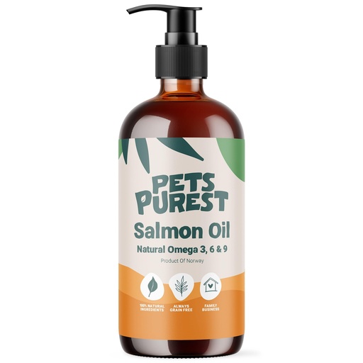 [BRSWEBI6AUOQMALA] Pets Purest Salmon Oil for Dogs, Cats, Horses, Ferrets & Pets - 32 Fl Oz 100% Pure Premium Food Grade - Natural Omega 3, 6 & 9 Supplement - Promotes Coat, Skin, Joint and Brain Health