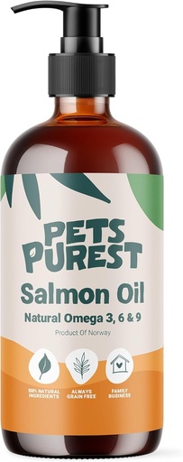 [BRSWEBI6AUOQMALA] Pets Purest Salmon Petroli per a gossos, gats, Horses, Ferrets i Pets - 32 Oz Perif al 100 d'estalvi Pigum - Natural Omega 3, 6 & 9 suplementaris - Promoteots Coat, Skins, Joint i Bratton