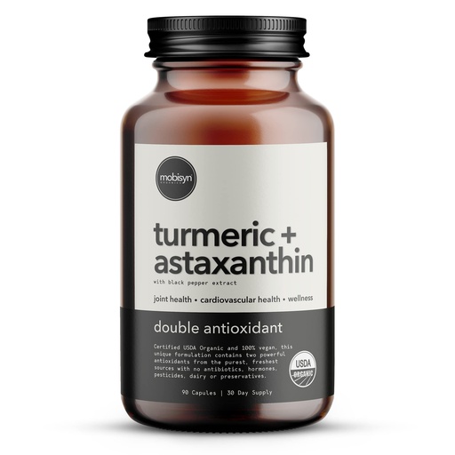 [BRSRMADRBNYAIFDX] Organic Astaxanthin 12mg Plus Turmeric 1500mg, Black Pepper Extract, High Absorption, Eye, Heart, Skin, Joint, Vegan, Gluten-Free, Non-GMO, Double Antioxidant, Turmeric Curcumin Supplement, 30-Days