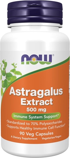 [BRSWIYQEAQNWMHDI] NOW Foods Immune Support Supplements, Astragalus Extract 500 mg (Standardized to 70% Polysaccharides), 90 Veg Capsules