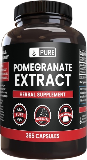 [BRSROH36CEBBGC33] Pure Original Ingredients Pomegranate Extract No Magnesium Or Rice Fillers, Always Pure, Lab Verified (365 Capsules)