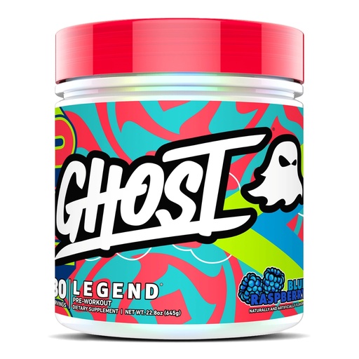 [BRSRA2YHAUORUCDB] GHOST Legend Pre-Workout Powder, Blue Raspberry - 30 Servings – Pre-Workout for Men & Women with Choline, L-Citrulline, & Beta Alanine for Energy & Focus