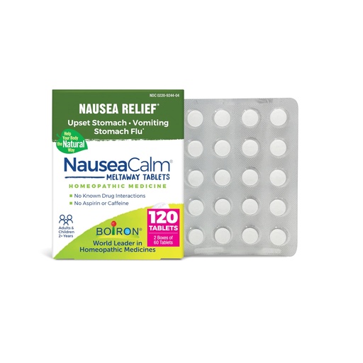 [BRSW2CYCPINBY234] Boiron NauseaCalm Relief for Upset Stomach, Nausea, and Vomiting Due to Stomach Flu, Overindulgence, or Motion Sickness - Non-Drowsy - 120 Count (2 Pack of 60)