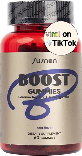 [BRSRAEIDCIFBUALG] Boost Gummies,Serenoa Repens & Ashwagandha Extract,Saw Palmetto for Men,Enhance Body Function, Reduce Stress, Male Vitality Supplement,Cola Flavor(60 Gummies)