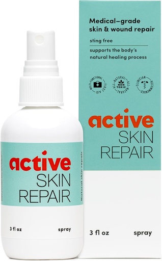 [BRSWGYD2O4HAGE3F] Active Skin Repair First Aid Healing Skin Spray - натуральный и нетоксичный с гипохлорной кислотой для мелких порезов, ран, шрамов, сыпи, солнечных ожогов и многого другого, 3 унции