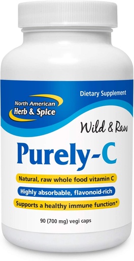 [BRSWIYQ6CEJRKDLA] North American Herb and Spice, Purely-C Capsules, 700 Mg 90-Vegi Caps