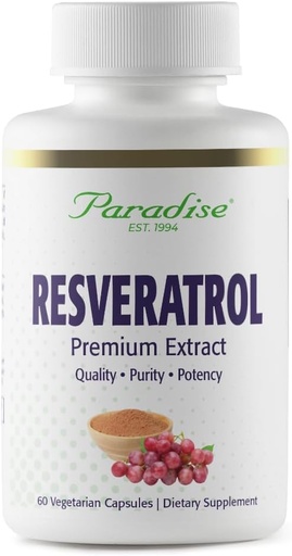 [BRSWIYQYO5YRWEL4] Cennet Herbs Resveratrol, Antioksi, Super Potent, Ultra Pure, Vegan, GMO, Gluten Free, 60 Vegetarian Capsules