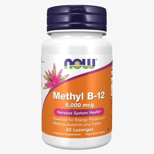 [BRSWIEDZDIFWI2Q3] Methyl B-12 5000 mcg - 60 Lozenges by NOW