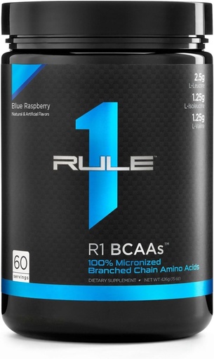 [BRSWKHY3A4EGEDQV] R1 Bcaa 60 Serv Blue Raspberry, 432 Gram