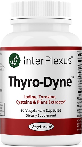 [BRSWIYT3PMMWGHYV] InterPlexus Thyro-Dyne - Iodine, Tyrosine & Plant Extracts for Thyroid Support- Gluten Free, Dairy Free, Soy Free - 60 Capsules (30 Servings)