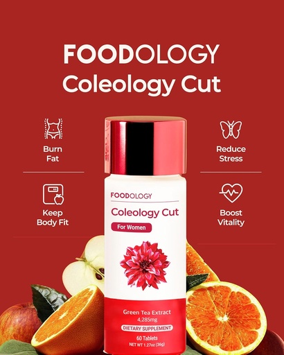 [BRSROYAYB4OQEEL7] FOODOLOGY Coleology Cut (Pack of 1-60 Tablets, 30 Days) - Green Tea Extract. Vitamins & Minerals.