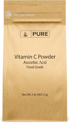 [BRSWGZD7OAHW2FL3] PURE ORIGINAL INGREDIENTS vitamin C pulver (2 lb) askorbinsyre, ikke GMO, kosttilskudd