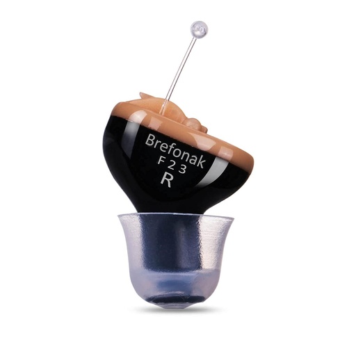 [BRSWYYIRDIHAAYL5] Amplificador auditivo para adultos mayores Noise-Cancelling - Elderly Listening Assistance Device Products Amplificadores de sonido de voz invisibles Hearing Aid Cleaning Brush Included (Black Right)