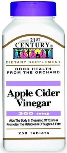 [BRSWIY3ZAAFGGYAZ] Apple Cider Essig 300mg Tabletten, 250 Count (Pack von 2)