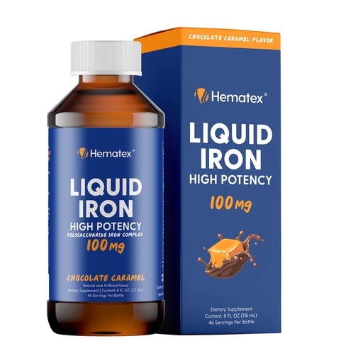 [BRSRMZ36CAHQGF3K] Iron Supplements for Men High Potency Liquid Iron for Adults by Hematex - 100mg Polysaccharide Iron Complex Iron Supplements for Anemia and Iron Deficiency