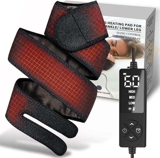 [BRSRMZL2AR5A43LG] Long Small Heating Pad for Hands Wrist Arm Elbow Pain Relief, Heated Wrap for Golfers Tennis Elbow, Cubital Carpal Tunnel, Knee Joint Arthritis Leg Ankle Plantar Fasciitis, Achilles Tendonitis