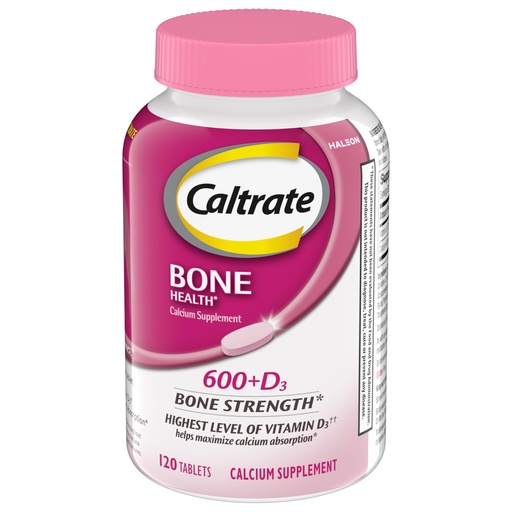 [BRSWIYTZCUCQYHLA] Caltrate 600 Plus D3 Calcium and Vitamin D Supplement Tablets, Bone Health Supplements for Adults - 120 Count