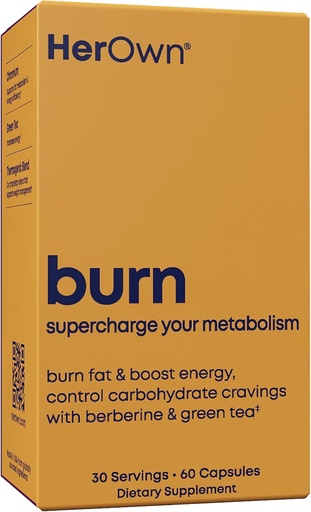 [BRSRMYL4BYMBQCTH] her own Boost, Helps Boost Energy, Supports Metabolism, Proprietary Thermogenic Blend, Green Tea Leaf Extract, Gluten and Soy Free, Vegan, 60 Capsules, 30 Servings, Small, Multi