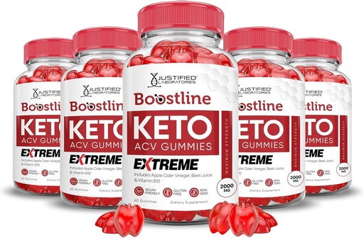 [BRSRAYY3OUDQYYLG] Laboratoires justifiés (5 Pack Boostline Keto ACV Gummies Extreme 2000MG Boost Line Keto Gummies vinaigre de cidre de pomme formulé avec jus de betterave de grenade poudre B12 végétalien non OGM 300 Gummys