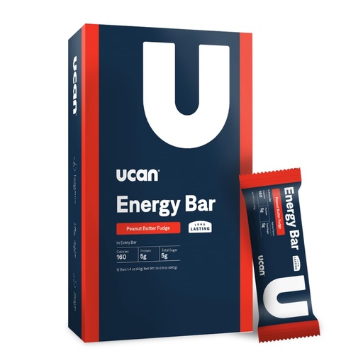 [BRSROGIQOECAAFL5] UCAN Energy Snack Bars, Peanut Butter Fudge, All Natural, Low Sugar, Non-GMO, Gluten-Free, Keto-Friendly (12 Pack, 1.4 Ounces)