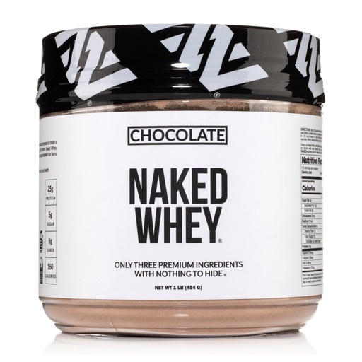 [BRSWG2T6CB6Q2FY4] NAKED Chocolate Whey 1LB - All Natural Grass Fed Whey Protein Powder, Organic Cacao, and Coconut Sugar - NSF Certified, No GMO, No Soy, and Gluten Free, Aid Growth and Recovery - 12 Servings