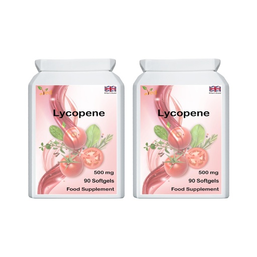 [BRSROBQRPIHBOA3L] Ved Lycopene 500 mg | 90 softgel, 6 Month Supply.(Pack of 2)