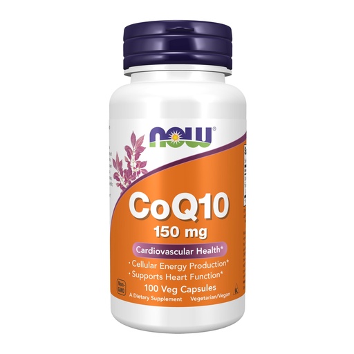 [BRSWIY32BQPQ2EQ7] NOW Supplements, CoQ10 150 mg, Pharmaceutical Grade, All-Trans Form produced by Fermentation, 100 Veg Capsules