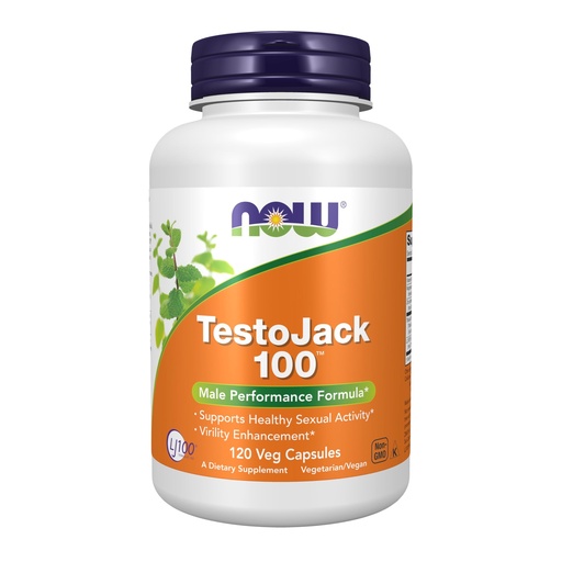 [BRSWIYYFDMCACD32] NOW Foods Supplements, TestoJack™ 100 with LJ100®, a potent standardized extract of Tongkat Ali (Eurycoma longifolia), Tribulus and ZMA®, 120 Veg Capsules