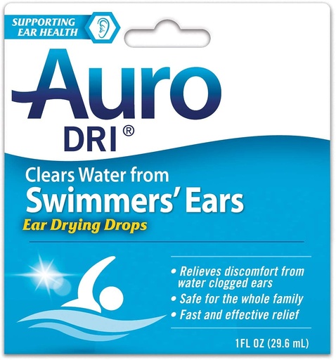 [BRSWIYIFDEIAC23G] Paquete especial de 5 Del Pharmaceuticals Auro-Dri Ear Water-Drying Aid 1 fl oz (29.6 ml)