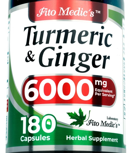 [BRSROFD3CIFBS2TK] FITO MEDIC'S Lab | Turmeric and Ginger Supplement | 180 Caps s.