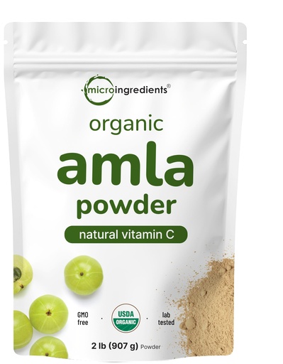 [BRSWECQCDIDREAA4] Micro Ingredients Organic Amla Powder (Amalaki) | 32oz, India Origin Gooseberry Powder | Rich in Vitamin C, Antioxidants, Supports Immune, Digestive & Skin Health, Non-GMO, Vegan & Keto Friendly