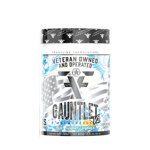 [BRSROZIKC4IW2EL6] Gauntlet Pre-Workout Powder, Explosive Workouts, Laser Focus, Mid Stim, Amazing Flavor, Veteran Owned and Operated (25 Servings, Blue Coconut Lemonade)