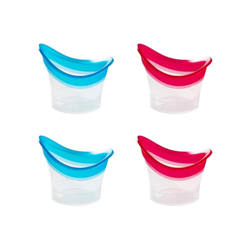 [BRSROFI7O4OQE3LD] BRBASAP Eye Wash Cup 4Pack Eye Wash Kit Bath Kit Silicone Eyelash Lid Care for Tired Dry Eyes Effective Eye Cleaner Solution with Storage Container Soothing Tired Eyes (Blue and Pink)