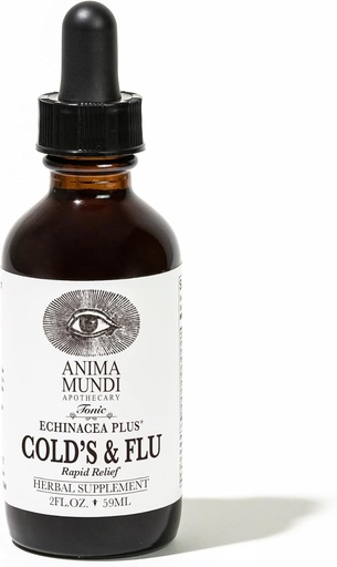 [BRSWK235OJYBSELA] Anima Mundi Apothecary Cold 's & Flu Tonic - Imune Dukung Drops with Echinacea, Garlic, Turmeric Root & Fresh Ginger - Imune System Supplemen Liquid (2oz / 60ml)