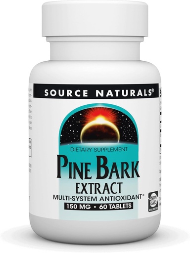 [BRSWIY34OAGBS23E] Bron Naturals - Pine Bark Extract 150mg - 60 tabletten - Multi System Antioxidant