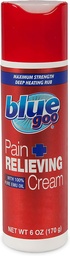Blue Goo Pain Relieving Cream – FSA & HSA Eligible, Maximum Strength, Deep Heating Rub, Made w/ 100% Pure Emu Oil, 6 oz (1 Pack)
