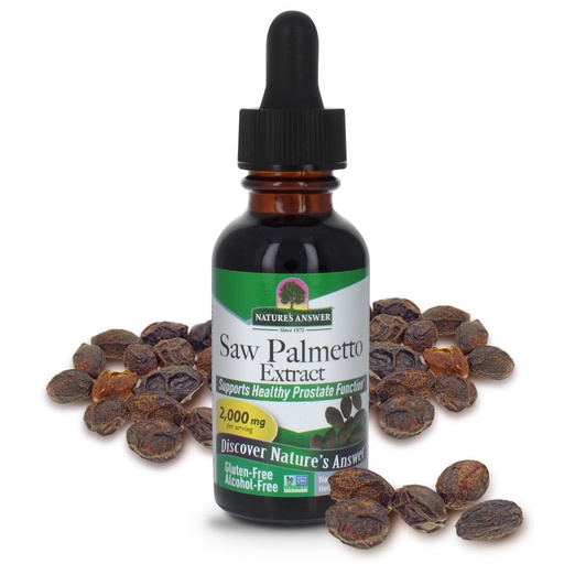 [BRSWIYTYCUOAYD3U] Nature's Answer Alcohol-Free Saw Palmetto Berry Extract, 1-Fluid Ounce | Prostate Support | Natural Urinary Health | Promotes Hair Growth