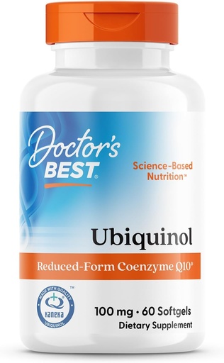 [BRSWIYAKAEIQM3I3] Läkare bästa Ubiquinol, Reduced-Form Coenzyme Q10, icke-GMO, Gluten Free, Soy Free 60 Softgels
