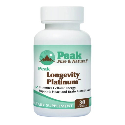 [BRSRAGT6BUPQOFLF] Peak Longevity Platinum PQQ Supplement with Coenzyme Q10 - Pyrroloquinoline Quinone with Ubiquinol CoQ10 and Shilajit - Mitochondrial Supplement for Natural Energy and Healthy Aging (30 Softgels)