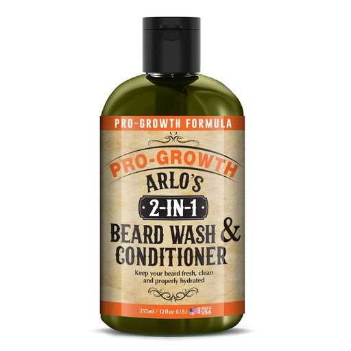 [BRSWYBD5AQJWKYI3] Arlo's 2-in-1 Beard Wash and Conditioner 12 oz. - Pro Growth Formula