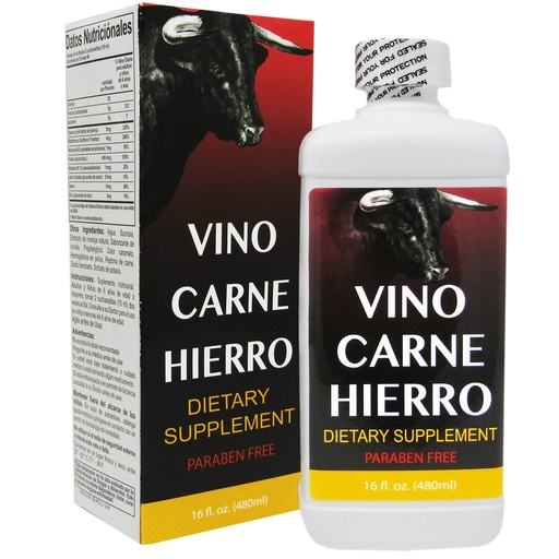[BRSWKHY4AV6GAFIV] Vino Carne Hierro 16 oz Paraben Free