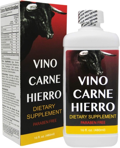 [BRSWKHY4AV6GAFIV] Vino Carne Hierro 16 oz Paraben Free