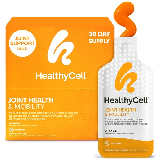 [BRSRMHADCQGRA3LA] Healthycell Joint Health & Mobility Daily Liquid Supplement - Joint Support Supplement, Inflammation Response, Cartilage & Flexibility with Curcumin, Glucosamine & Chondroitin - 30 Gel Packs