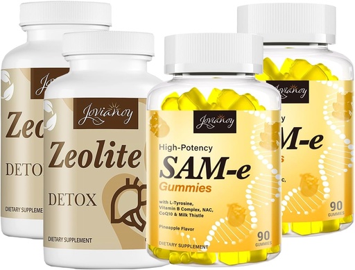 [BRSRABTYOB7BGGTD] Zeolite Detox Capsules(2 Pack) + SAM-e Gummies(2 Pack)