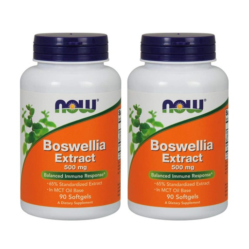 [BRSWKHD3CF5GOC3H] NOW Foods Boswellia Extract 500 mg Softgels, 90 Count x 2