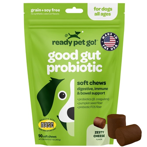 [BRSWGBTQAR5WMH3V] Probiotic Chews for Dogs Gut Health | Tasty Pre and Probiotics for Dogs Digestive Health with Pumpkin Dog Probiotics and Digestive Enzymes | NASC Certified & Made in The USA | 90 Chews