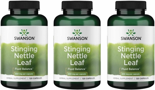 [BRSWGFD3BZ4BM3Y7] Swanson Stinging Nettle Leaf (Urtica Dioica) - Herbal Supplement Promoting Urinary Tract & Respiratory Health Support - May Support Healthy Fluid Balance - (120 Capsules) (3 Pack)