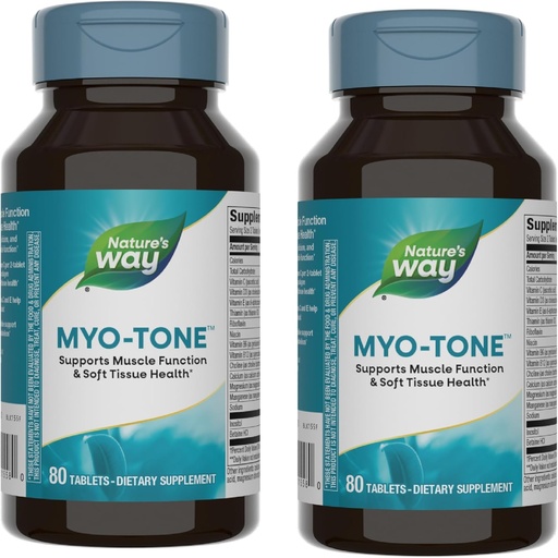 [BRSWGBT5AANA4ET6] Manera de la naturaleza Myo-Tone - Función muscular &amp; Salud de tejido blando* - Con Magnesio, Vitaminas &amp; B Vitaminas – Gluten Gratis &amp; Vegetariano - 80 Tabletas (2 Pack)